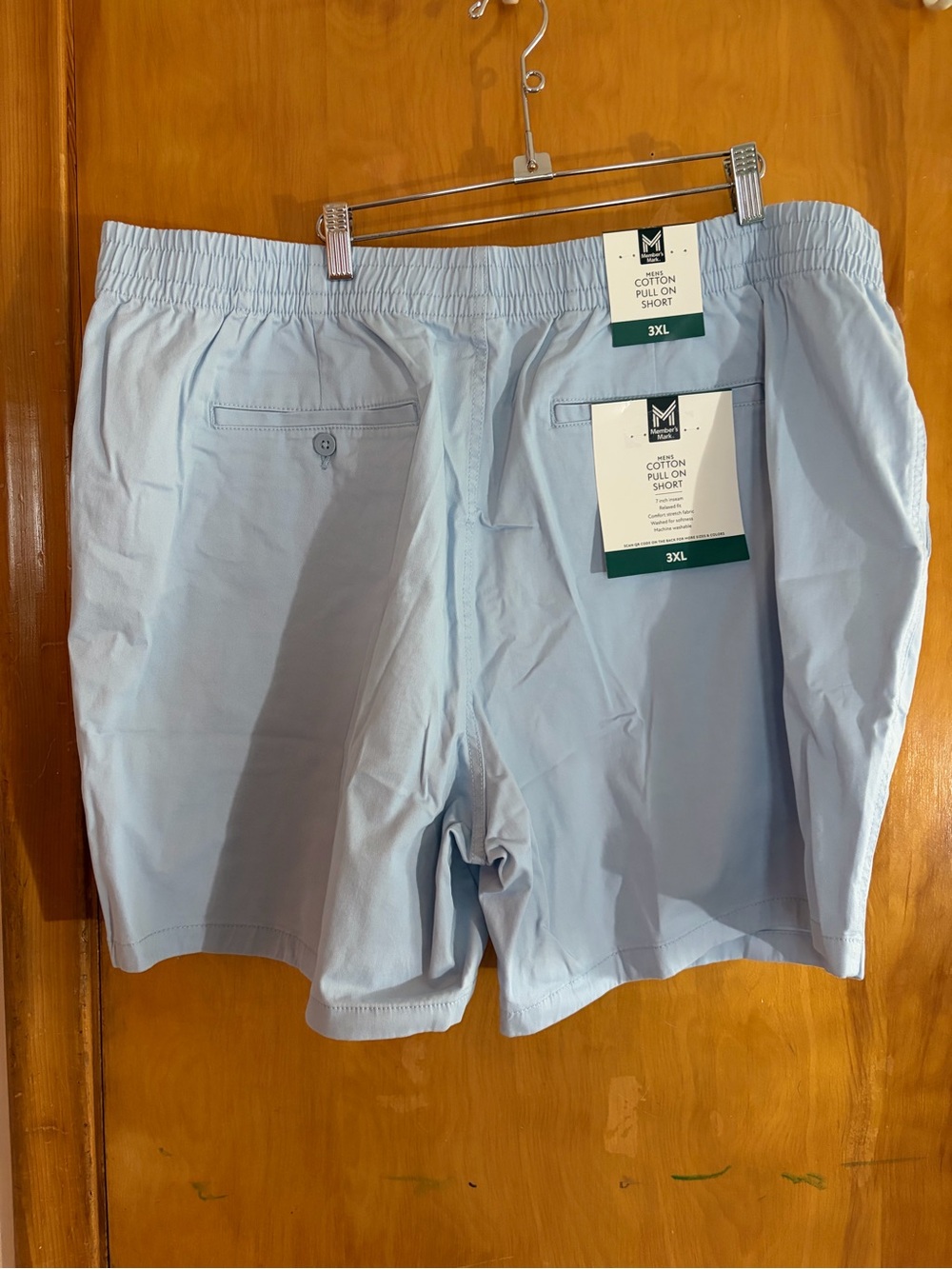 Men's Cotton Pull-On Hybrid Shorts - Light Blue